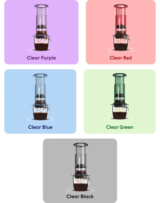 All AeroPress Clear Colors