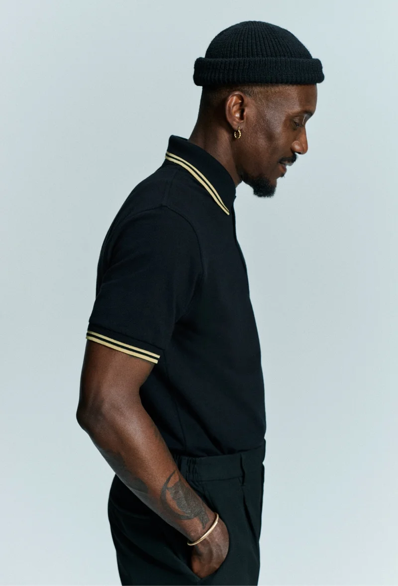 Black / Champagne: The Fred Perry Shirt Men