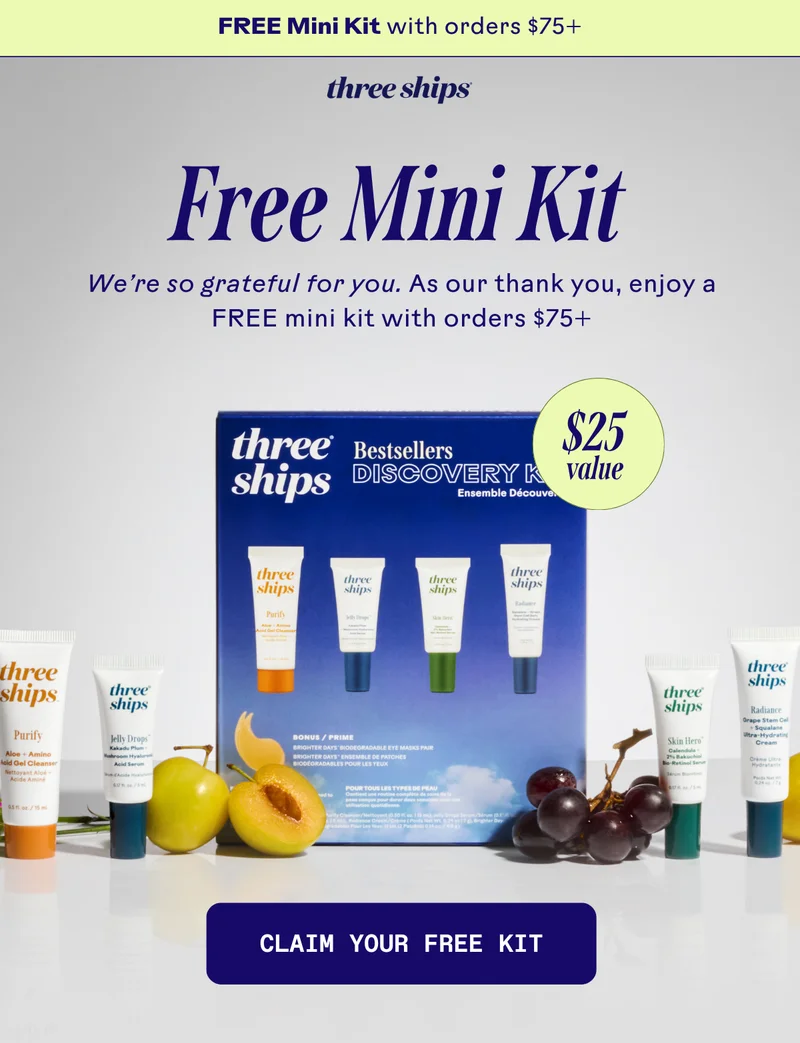 Free Mini Kit. Claim your free kit.