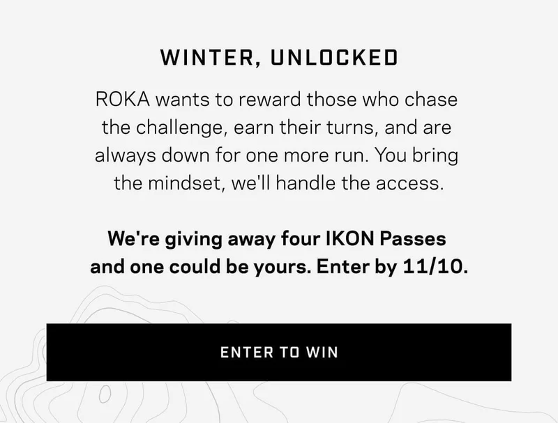 Enter ROKA x IKON Pass Giveaway