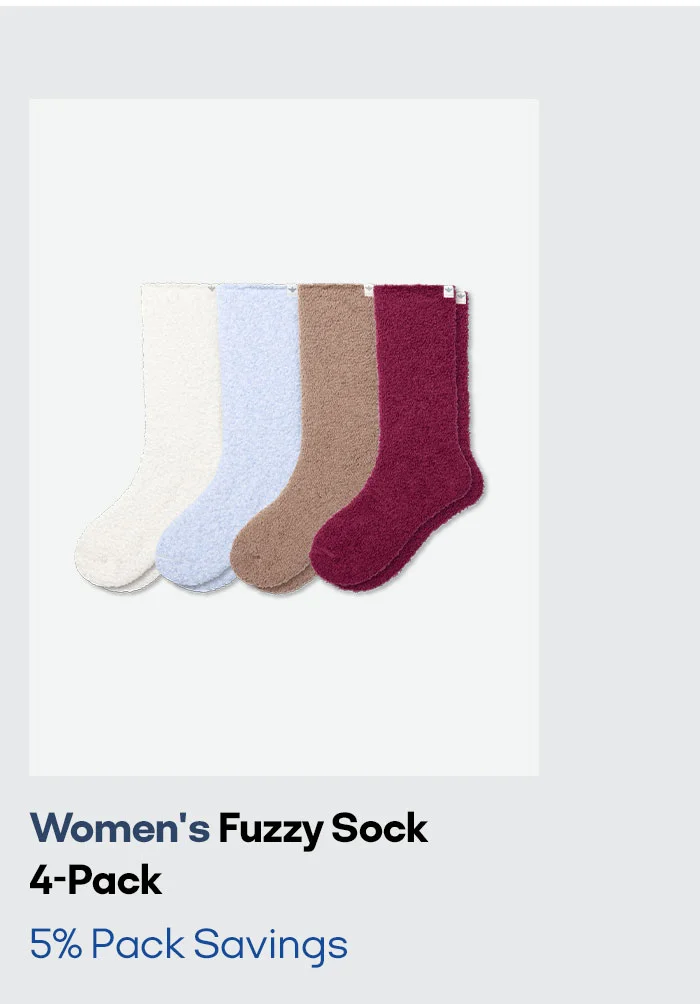 Women's Fuzzy Sock 4-Pack 5% Pack Savings