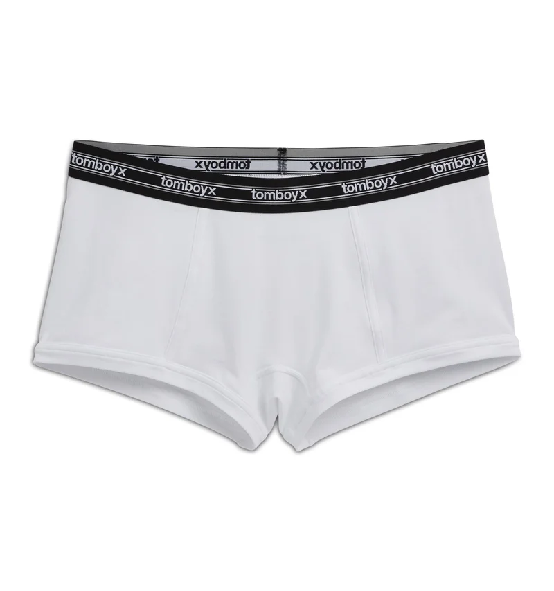 Image of Boy Shorts - Retro White
