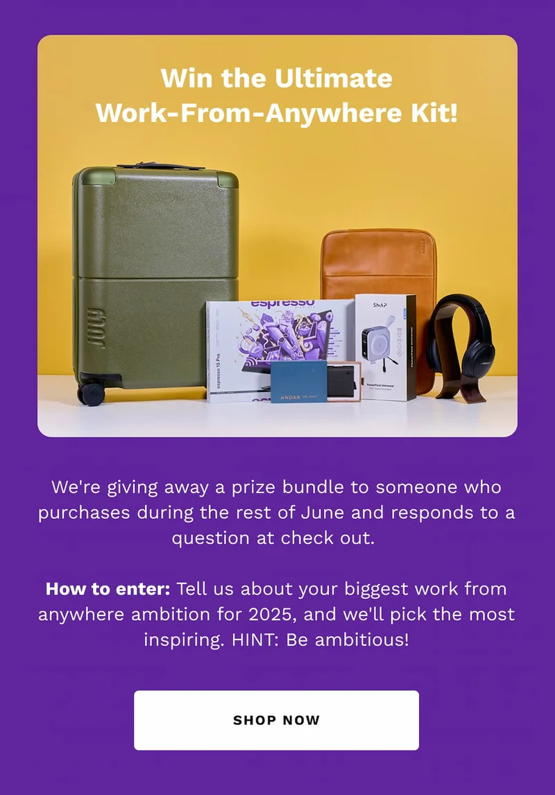 Win the ultimate work from anywhere kit