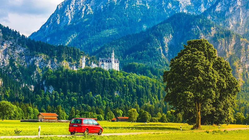 Image description: Neuschwanstein Castle along the Romantic Road.