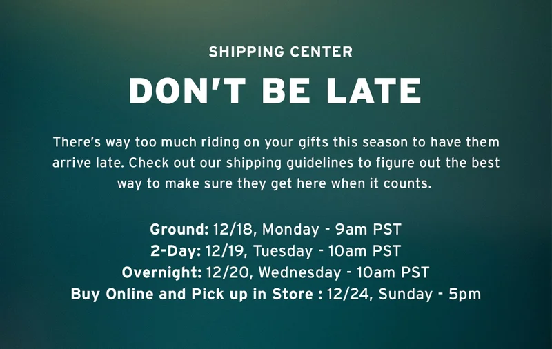 SHIPPING GUIDELINE