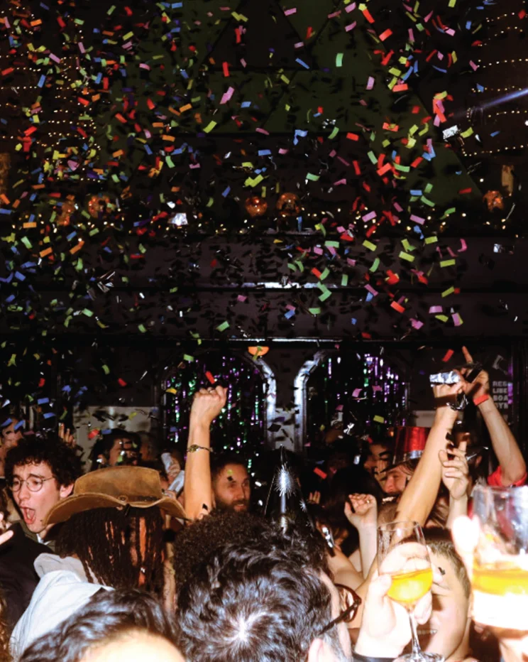 a new years party at the lobby at ace hotel new york