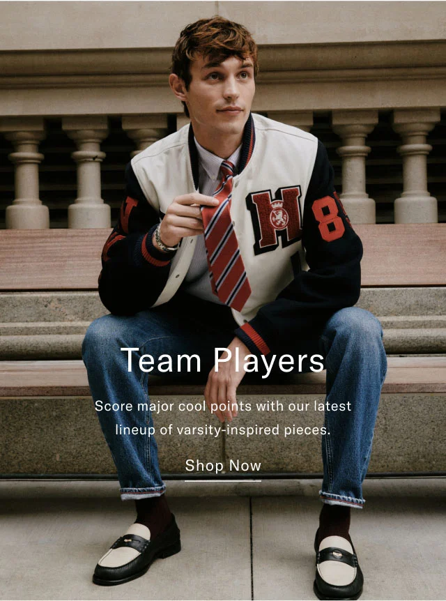 Team Players Score major cool points with our latest lineup of varsity-inspired pieces. Shop Now