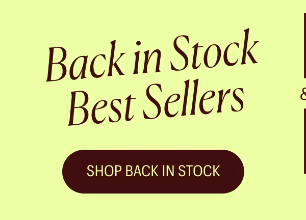Back in Stock Best Sellers
