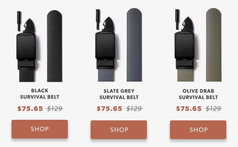 SHOP SURVIVAL BELTS