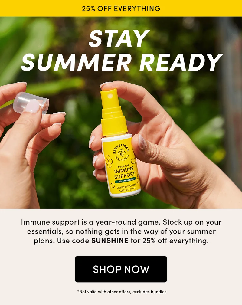 25% Off + Free Lollipops   It’s our biggest sale of the summer. Use code SUNSHINE to save 25% on everything.  Plus, spend $60+ to get a free bag of Soothing Lollipops.