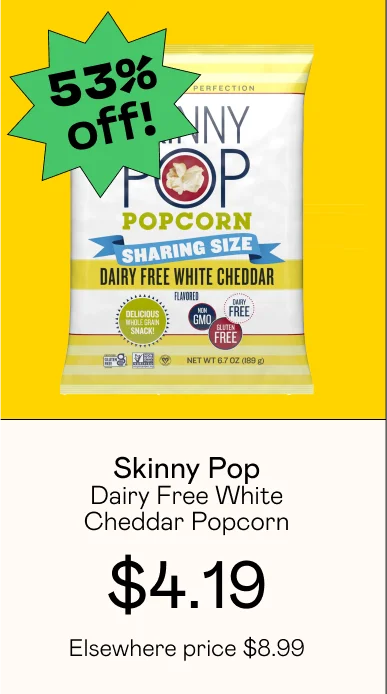 Dairy Free White Cheddar Popcorn