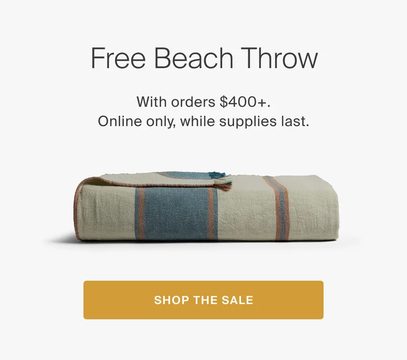 free beach throw, shop the sale