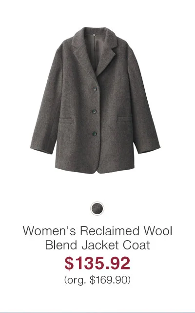Shop Women's Reclaimed Wool Blend Jacket Coat