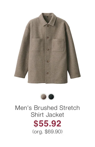 Shop Men's Brushed Stretch Shirt Jacket