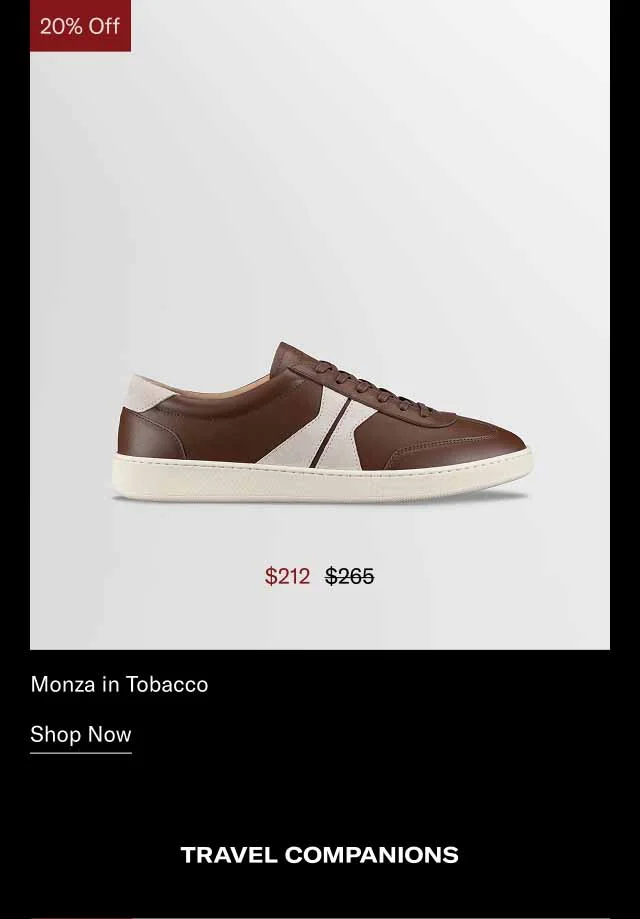 Monza in Tobacco. Shop Now