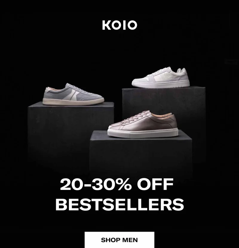 KOIO 20-30% off Bestsellers Shop Men