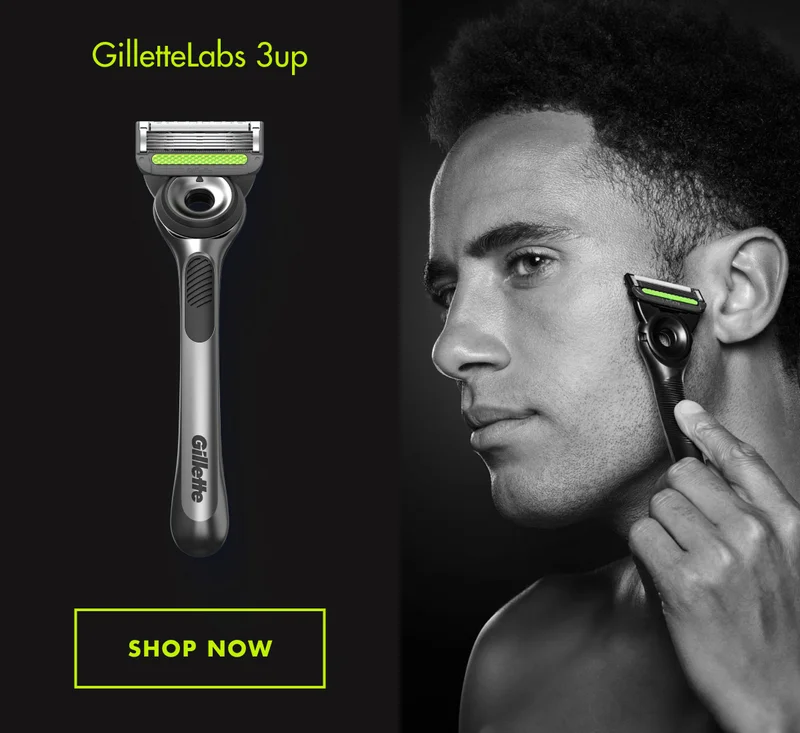 GilletteLabs 3up. SHOP NOW