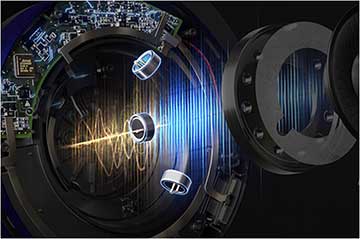 Exploded visualization of the headphone's noise-cancelling microphones.