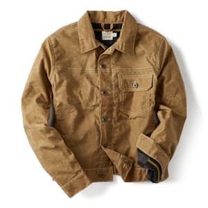 Women's Flannel-Lined Waxed Trucker Jacket