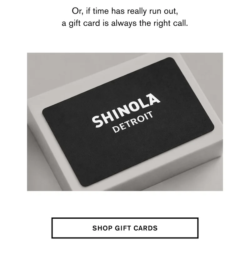 Or, if time has really run out, a gift card is always the right call. | SHOP GIFT CARDS