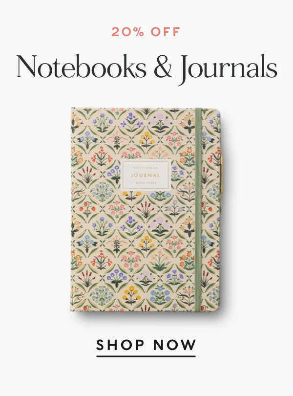 20% Off Notebooks and Journals