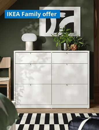 TONSTAD white 6-drawer dresser