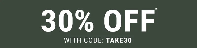 30% off* with code: discount code