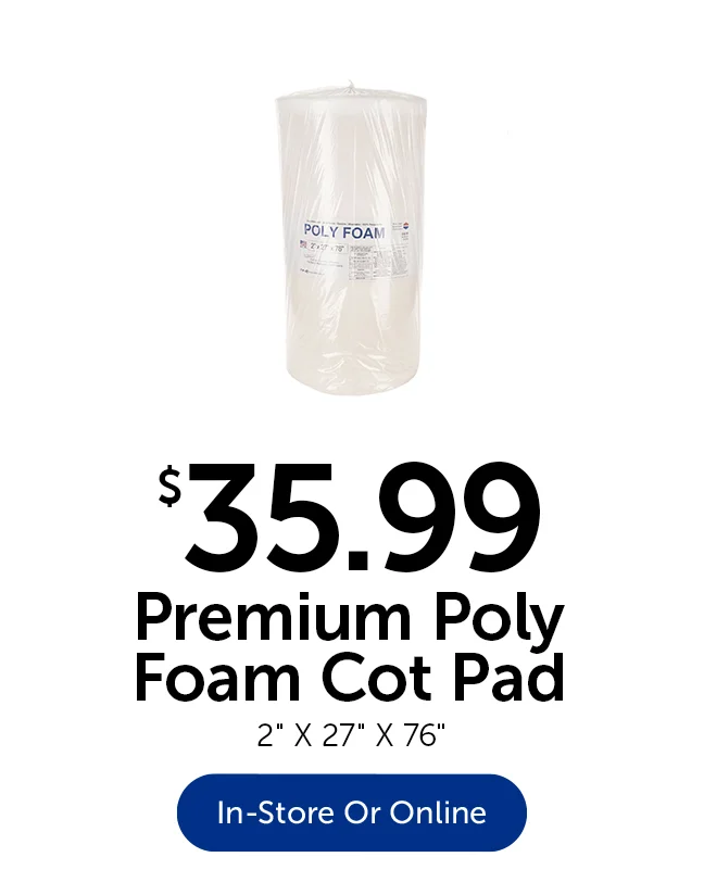 Premium Poly Foam Cot Pad