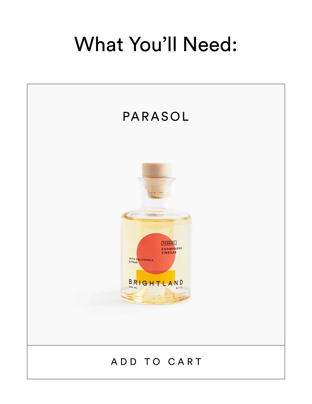 What you’ll need [ Add to Cart ]