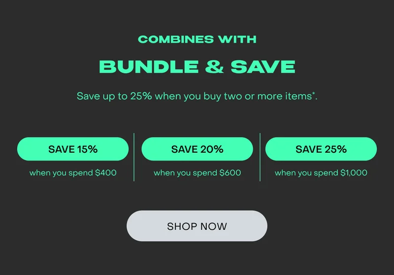 Combines with Bundle & Save.