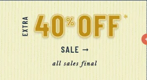 extra 40% off sale