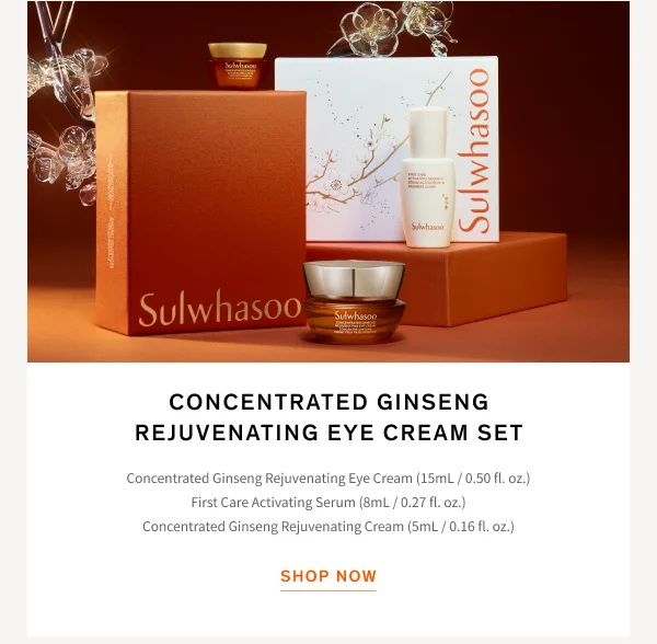 20% Off Holiday Sets and select products Concentrated Ginseng Rejuvenating Eye Cream Set