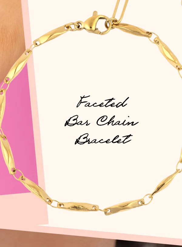 Faceted Bar Chain Bracelet