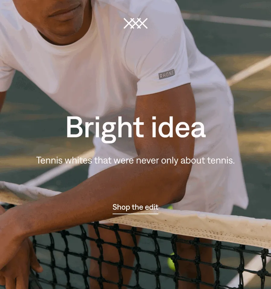 RHONE: Tennis whites. Shop the edit