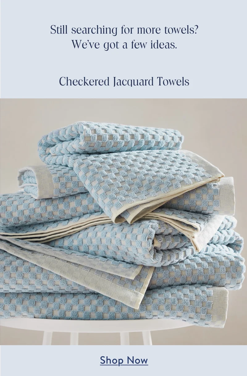 Checkered jacquard towels