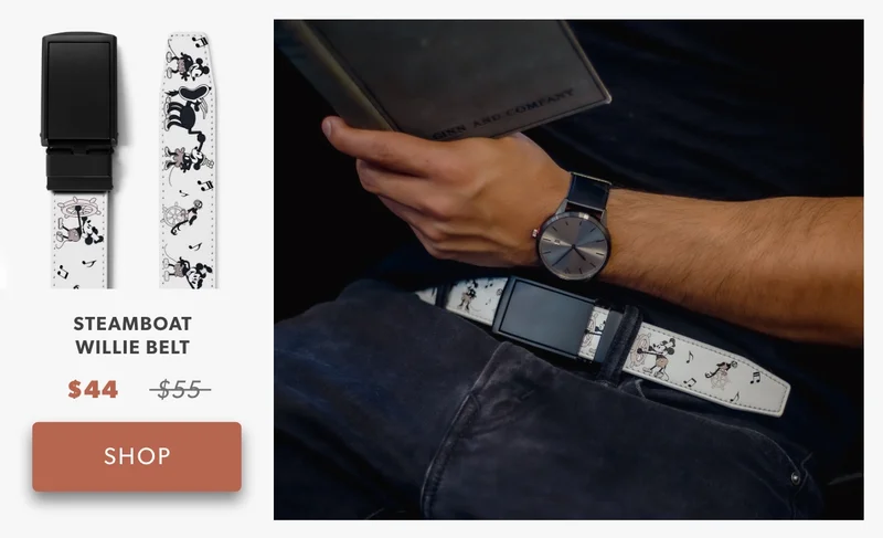 Shop Steamboat Willie Belt