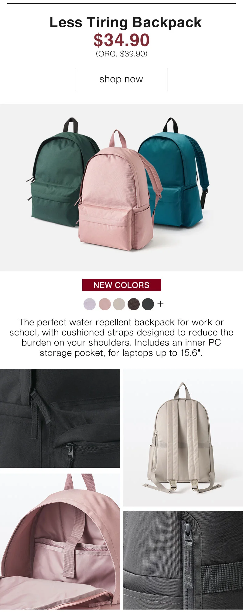 Shop $5 Off Less Tiring Backpack