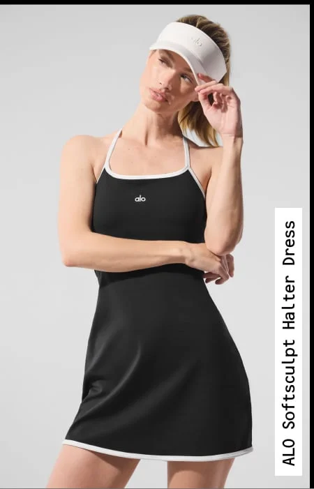 ALO SOFTSCULPT HALTER DRESS