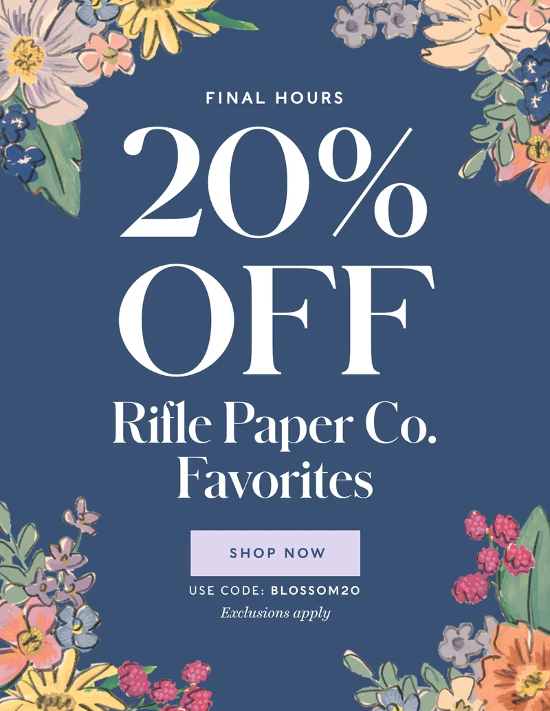 20% Off Rifle Paper Co. Favorites