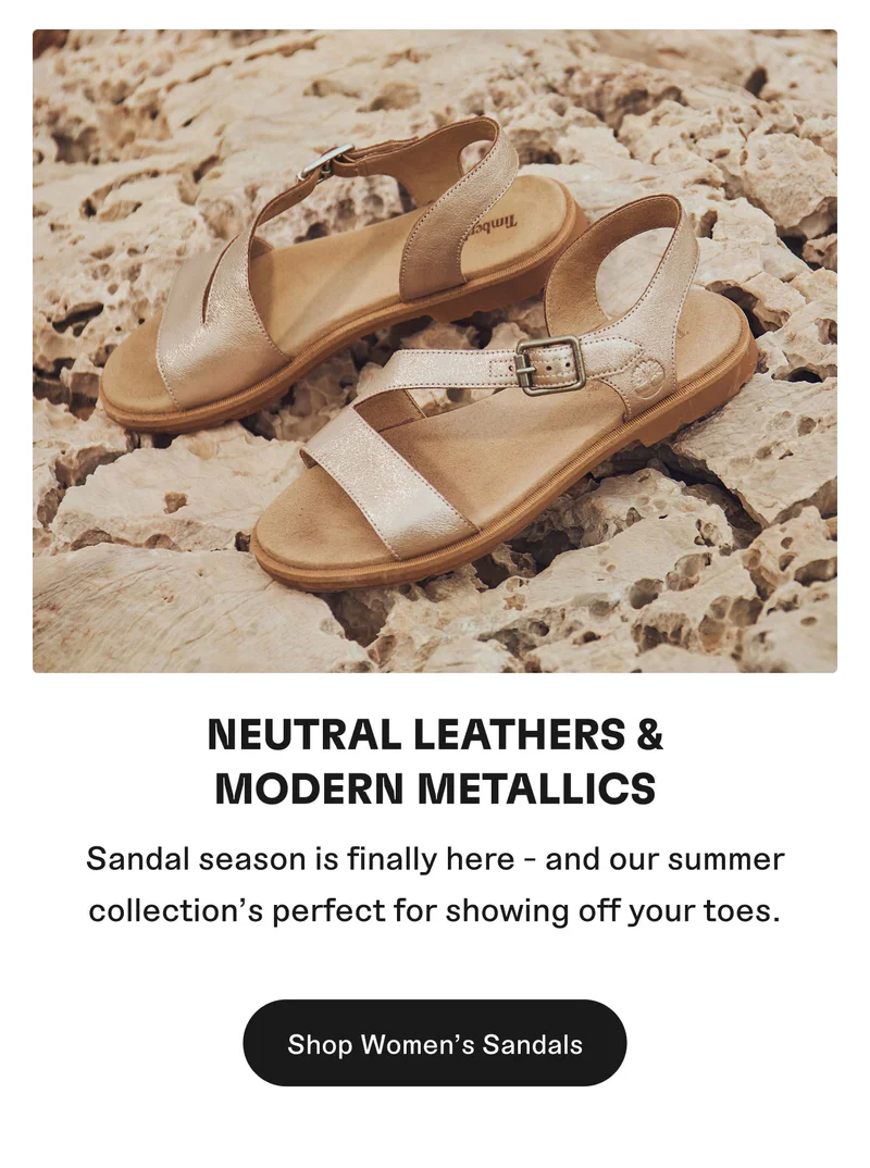 Neutral Leathhers & Modern Metallics. Shop Women's Sandals.