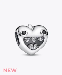 Mum's Little Monsters Heart Charm