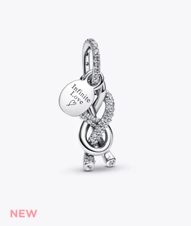 Pavé Infinity Knot Dangle Charm