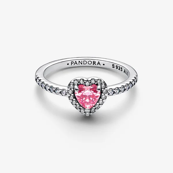 Elevated Pink Heart Ring