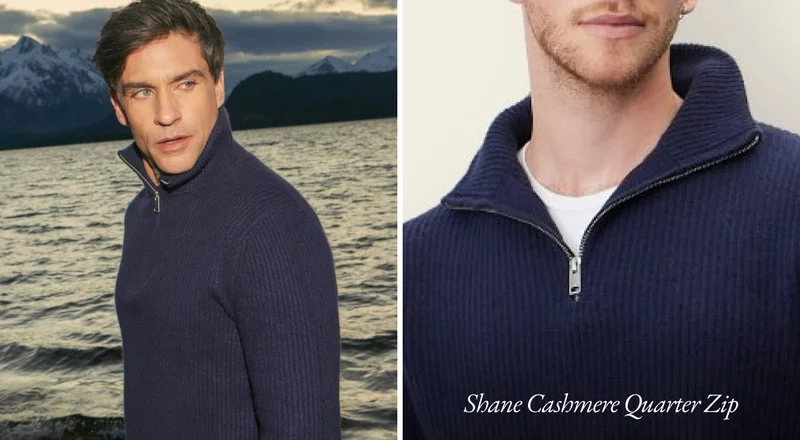 Shane Chunky Cashmere Quarter Zip Pullover