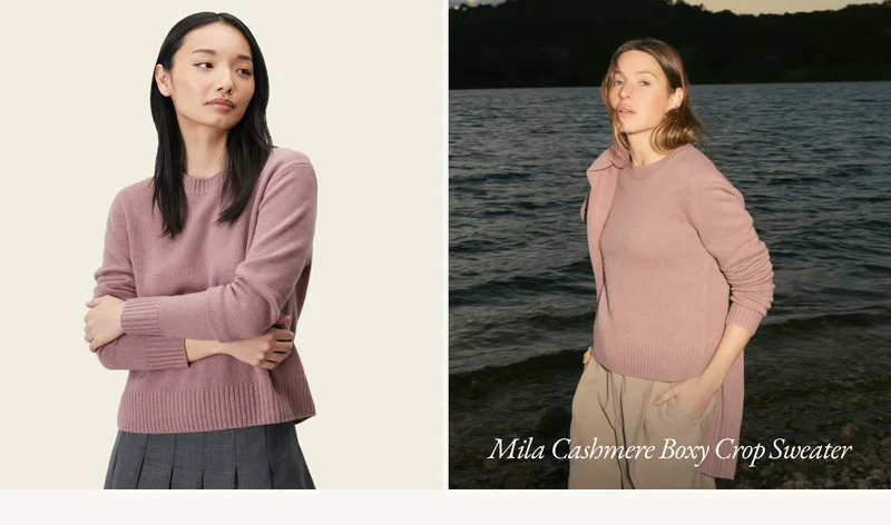 Mila Cashmere Boxy Crop Sweater