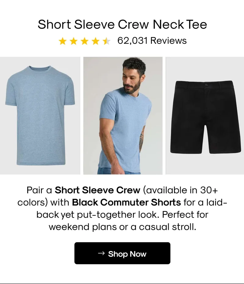 Short Sleeve Crew Neck Tee