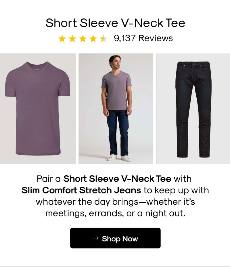 Short Sleeve V-Neck Tee
