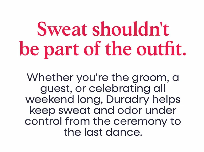 Sweat shouldn't be part of the outfit