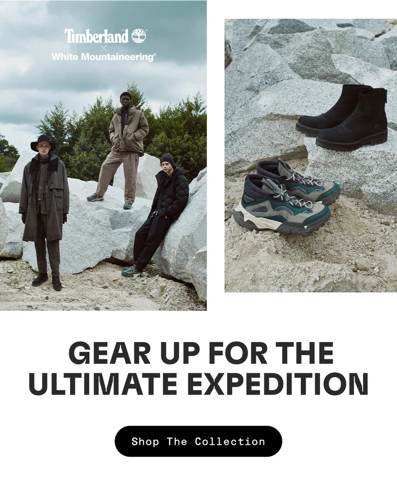 Timberland x White Mountaineering. Gear up for the ultimate expedition. Shop the collection.