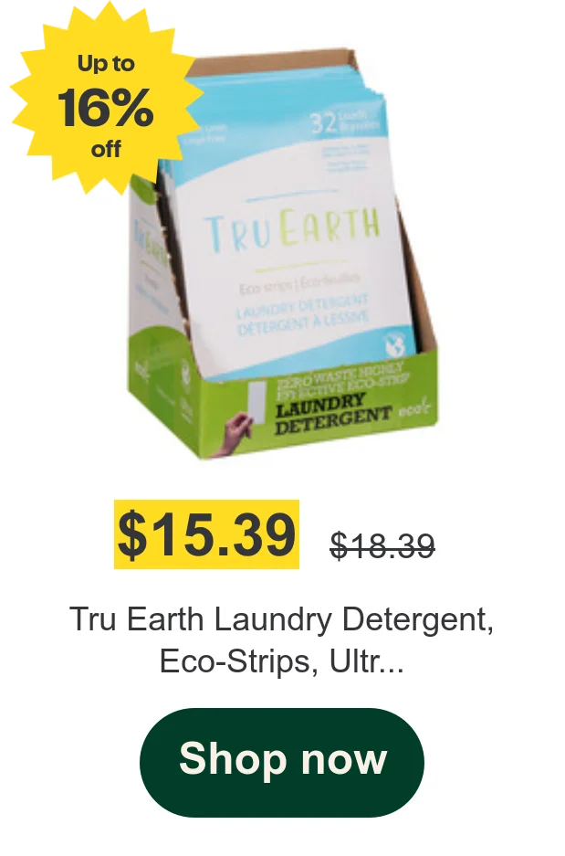 Tru Earth Laundry Detergent, Eco-Strips, Ultr...